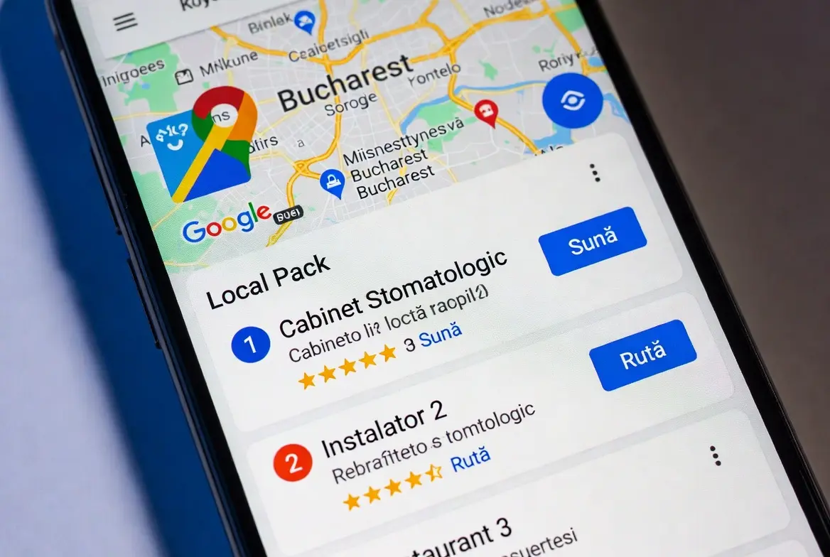 Local Pack- cum intri în Top 3 pe Google Maps